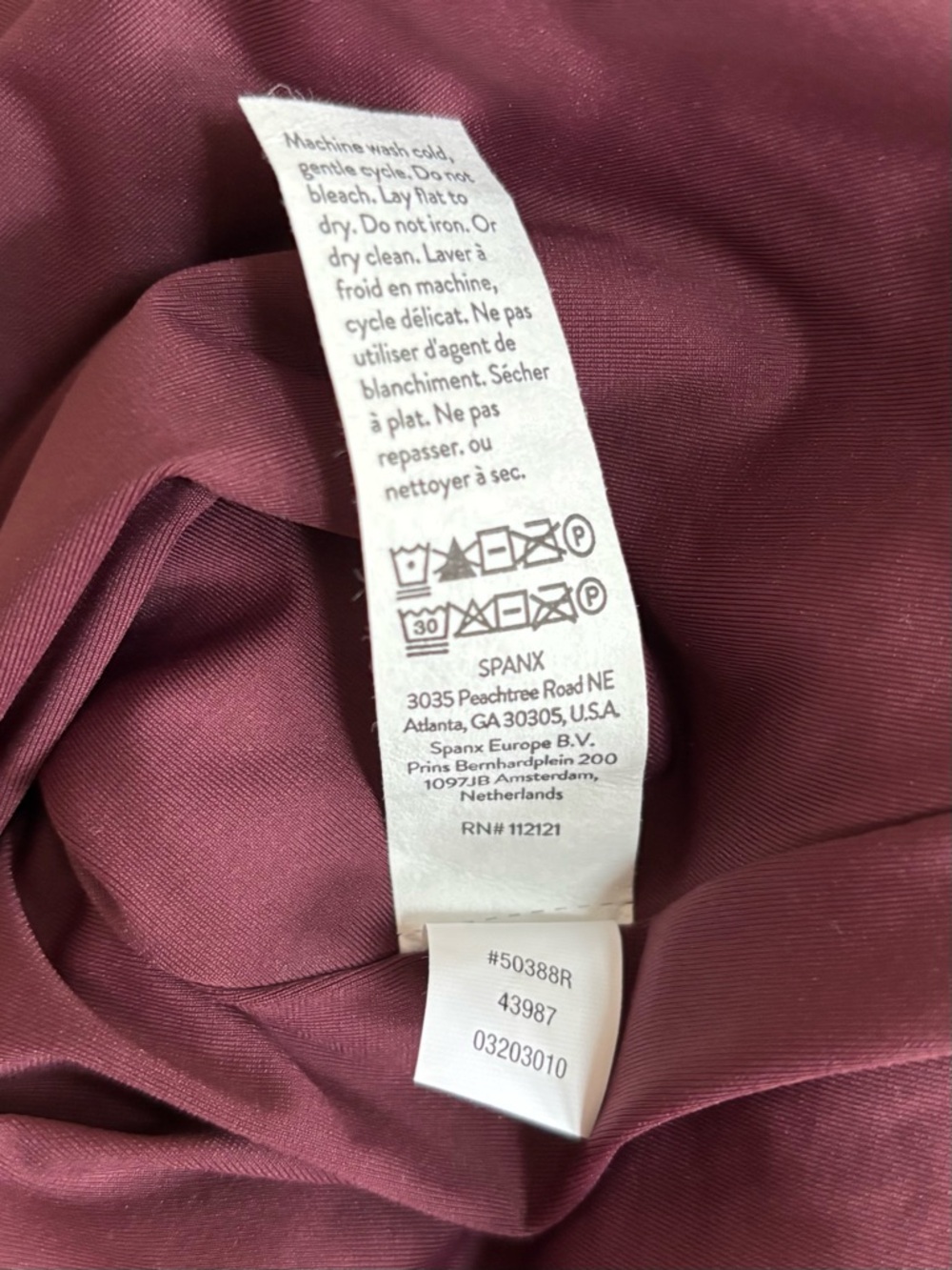 SPANX One-Piece Swim Dress in Burgundy - Picture 8 of 9